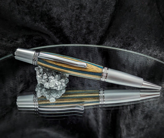 Spectra blue stripe twist pen