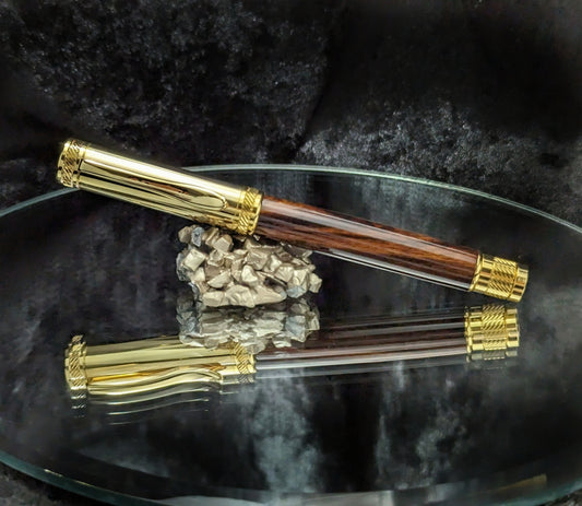 Desert iron wood and gold magnetic pen