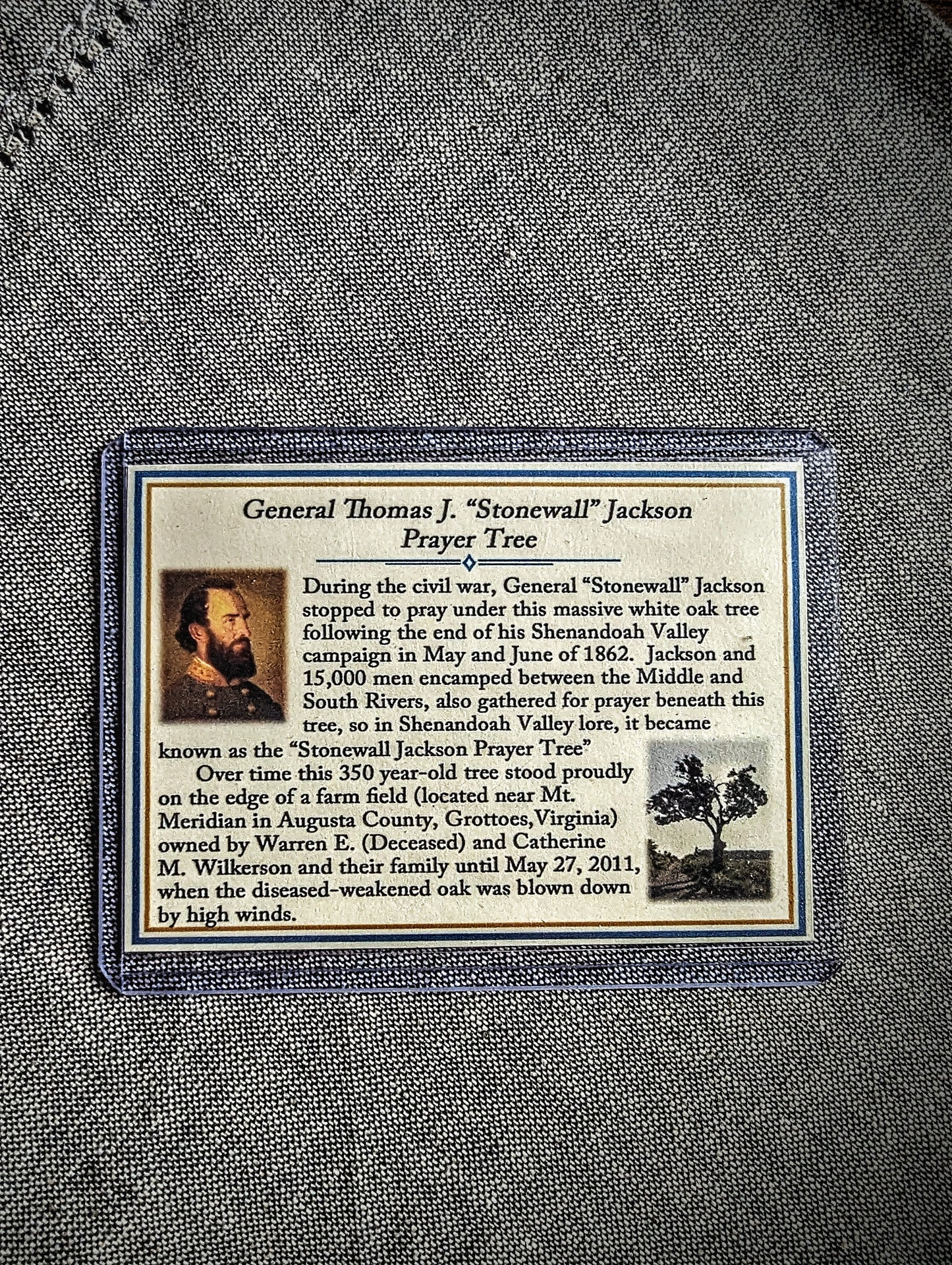 Stonewall Jackson Prayer Tree (Civil War)