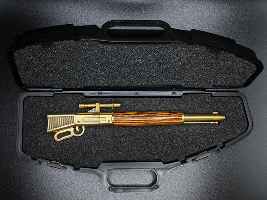 2 Mini lever action pen set - Walnut And Bocote wood