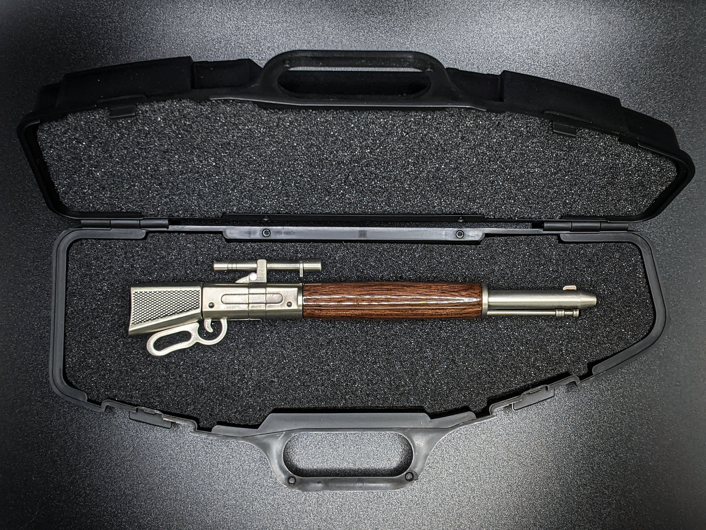 2 Mini lever action pen set - Walnut And Bocote wood