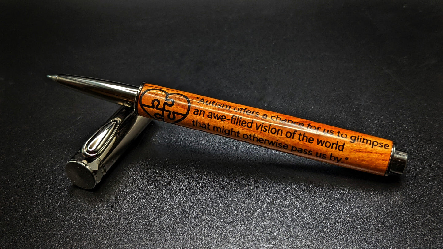 Autism Pen with Custom Engraving and Magnetic Cap (Made to order)