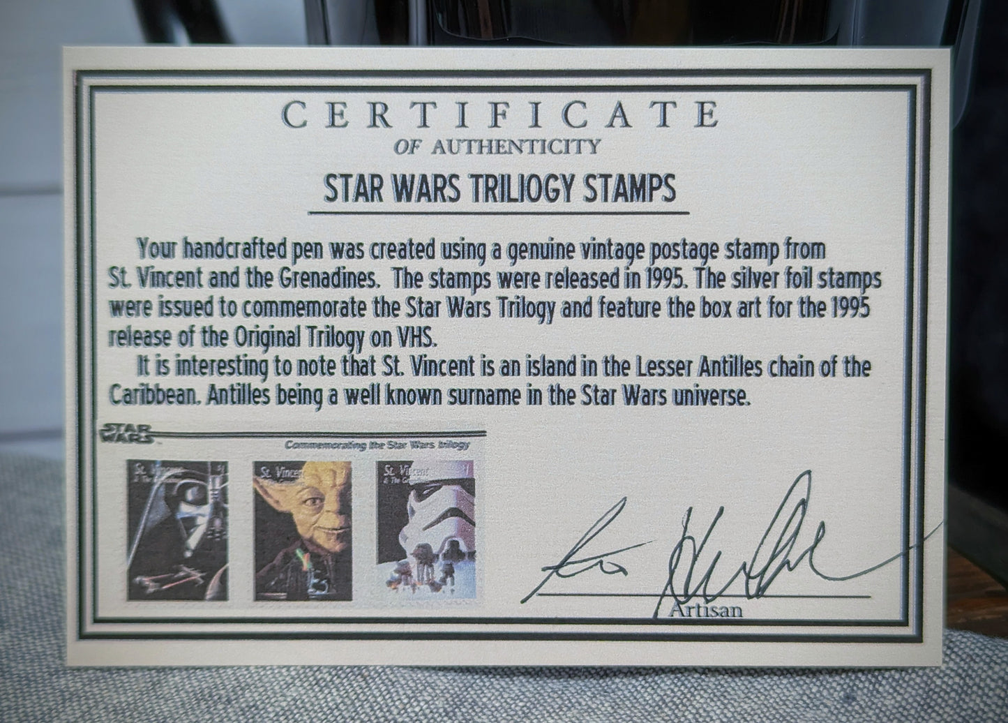 Darth Vader w/collectable stamp (Made to order)