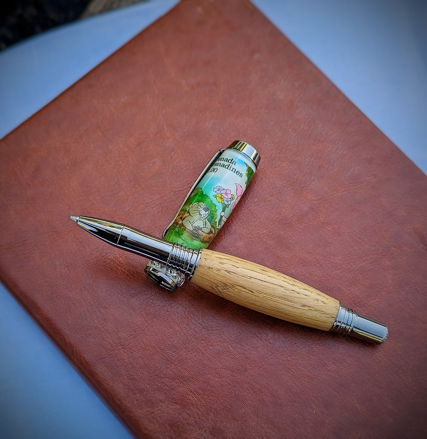 Piglet stamp with Ashdown forest 100 acre wood