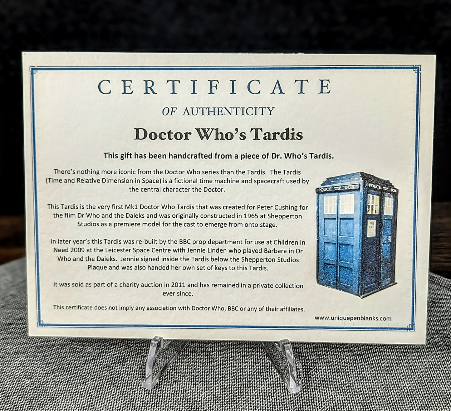 Doctor Who TARDIS wood Cybermen collectible stamp