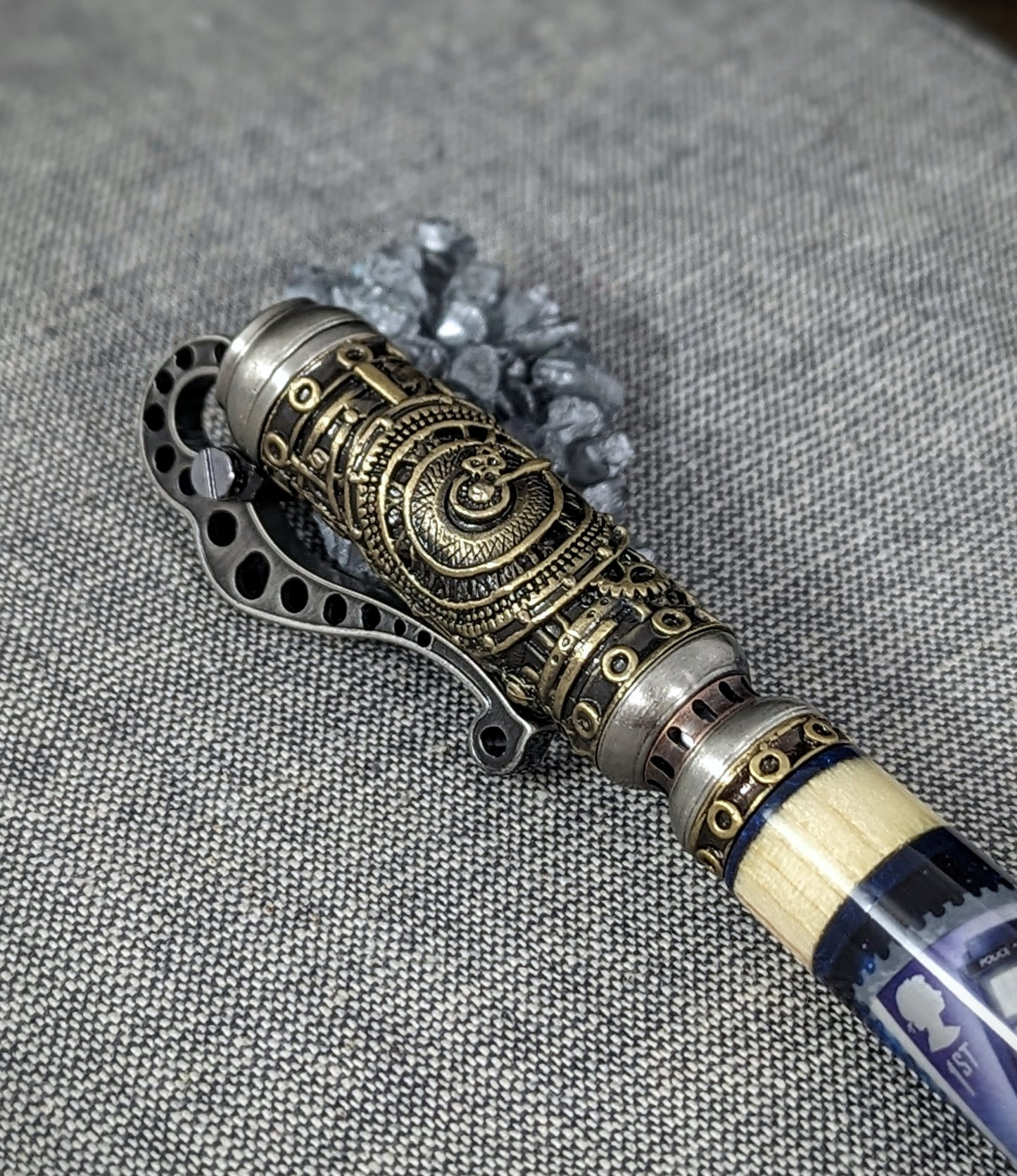 Doctor Who TARDIS wood and collatible TARDIS stamp