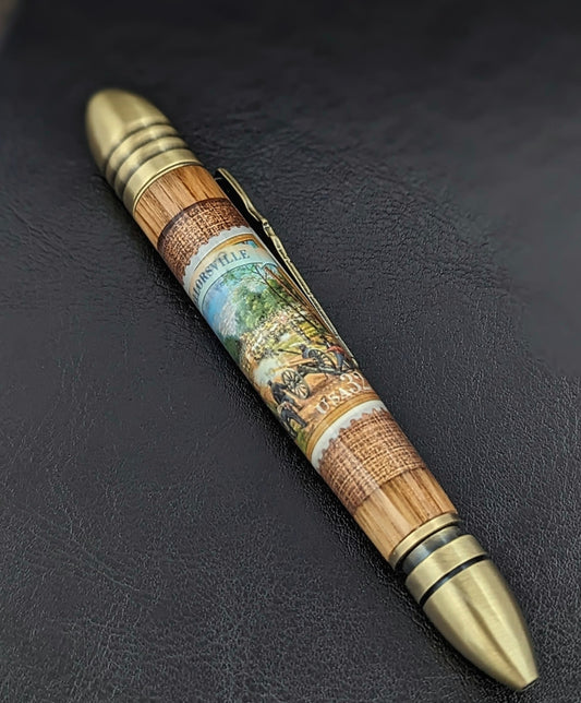 Civil war bullet w/ collectable stamp and Witness Wood