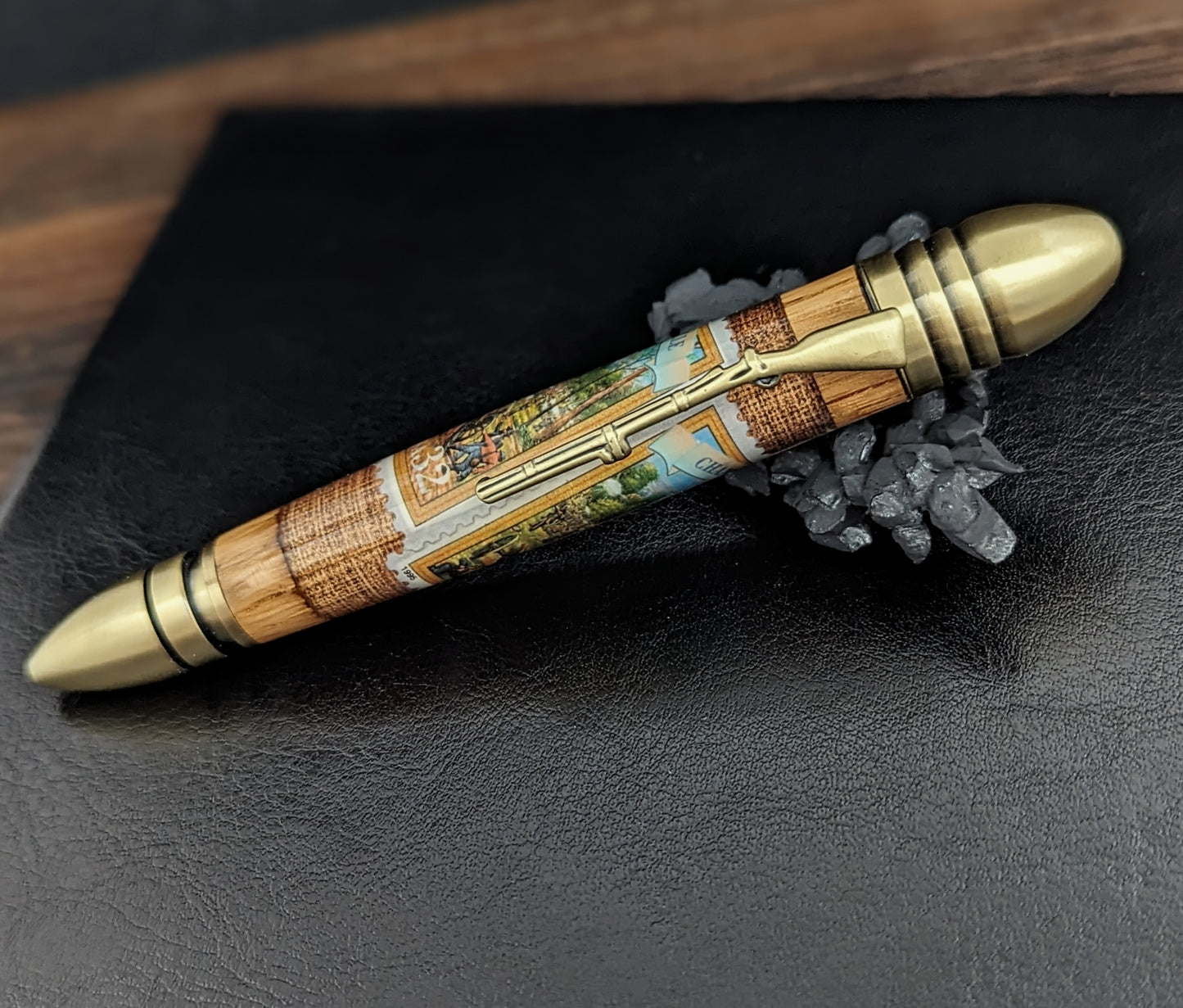 Civil war bullet w/ collectable stamp and Witness Wood