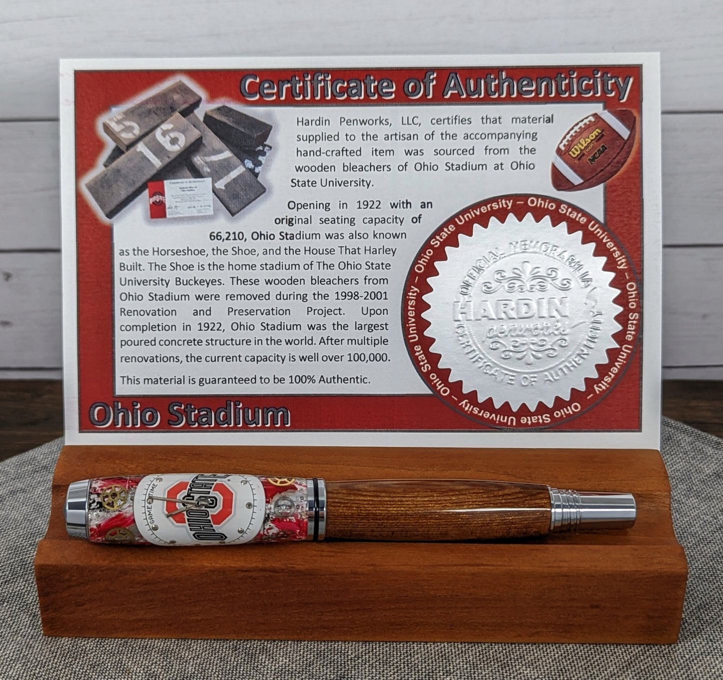 Ohio state Clockwork rollerball made with stadium seating
