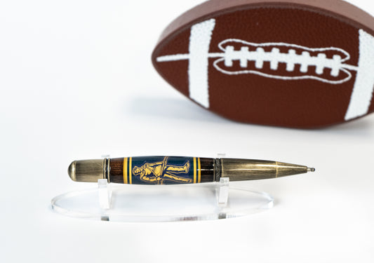 West Virginia twist pen made with stadium seating
