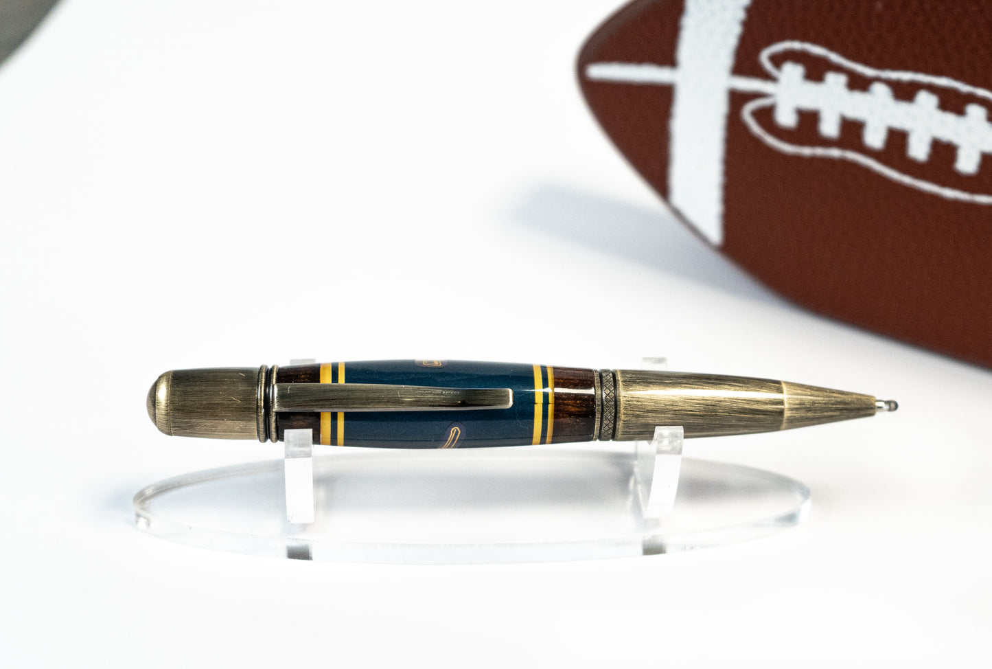 West Virginia twist pen made with stadium seating