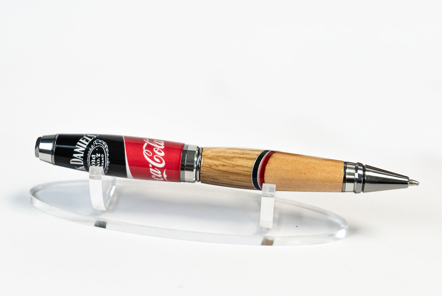 Jack & Coke twist pen made with barrel wood