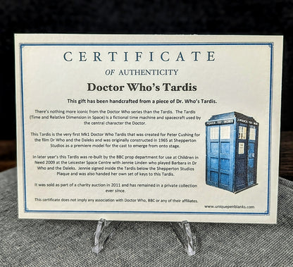 Doctor Who TARDIS wood Weeping angels collectible stamp