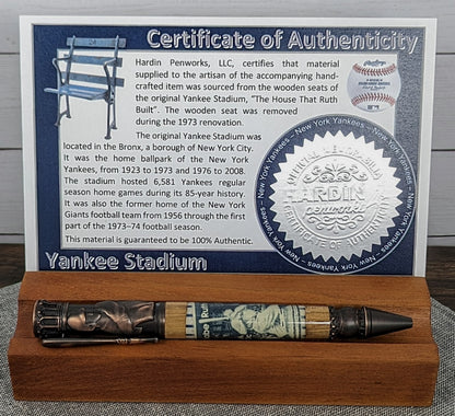 Babe Ruth stamp and Yankee stadium seating