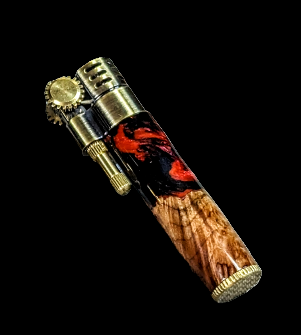 Hybrid wood/resin trench lighter