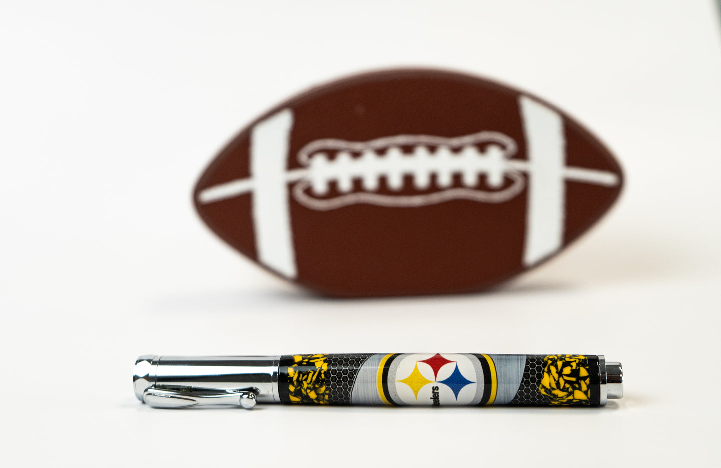 Steelers Rollerball made with stadium seating w/ magnetic cap (Chrome)