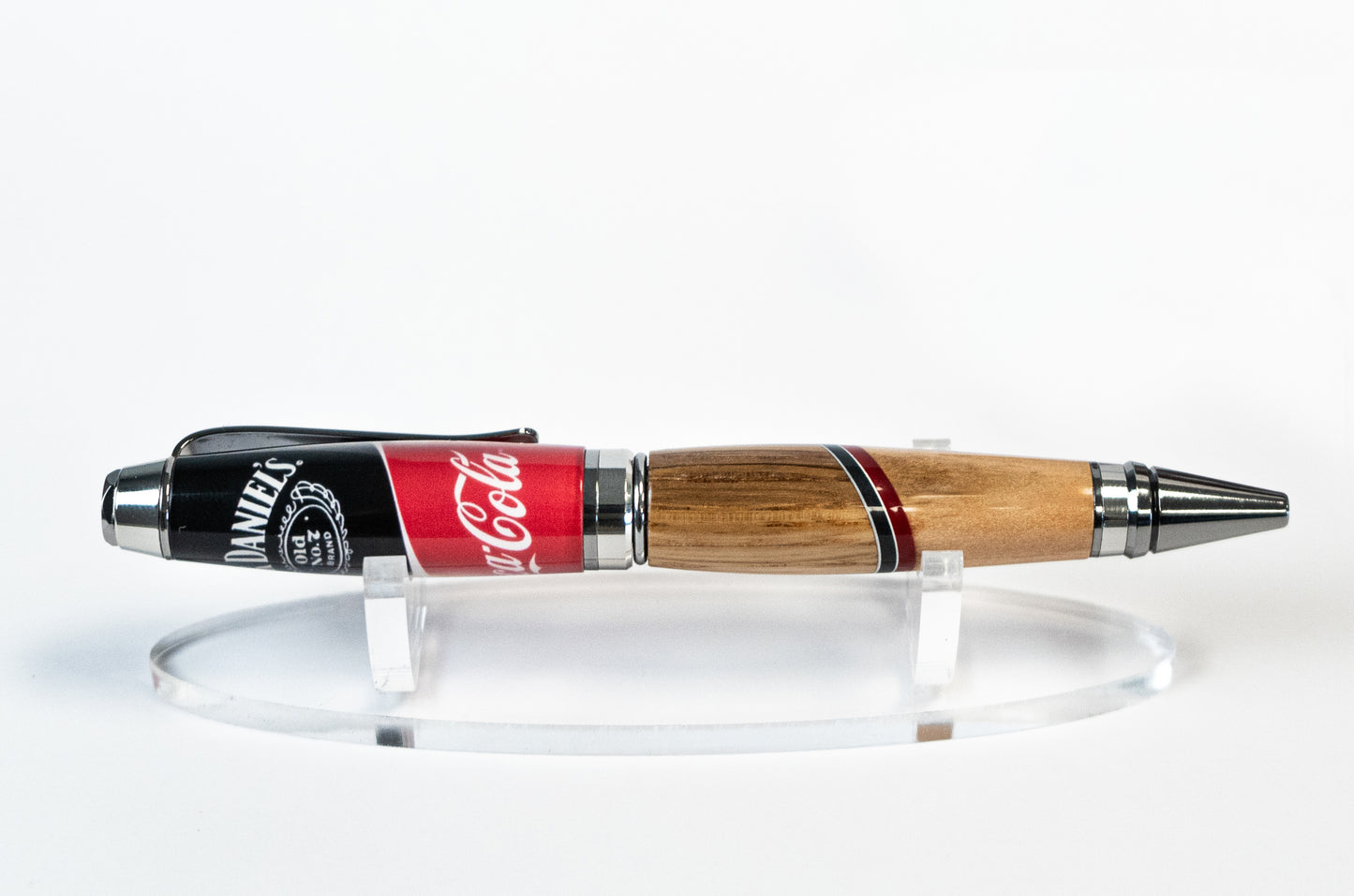 Jack & Coke twist pen made with barrel wood