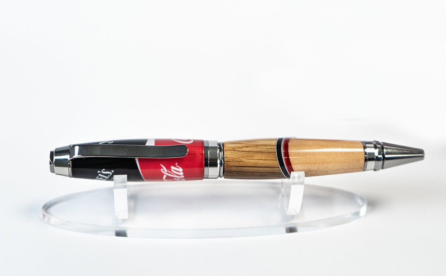 Jack & Coke twist pen made with barrel wood