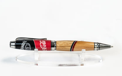 Jack & Coke twist pen made with barrel wood